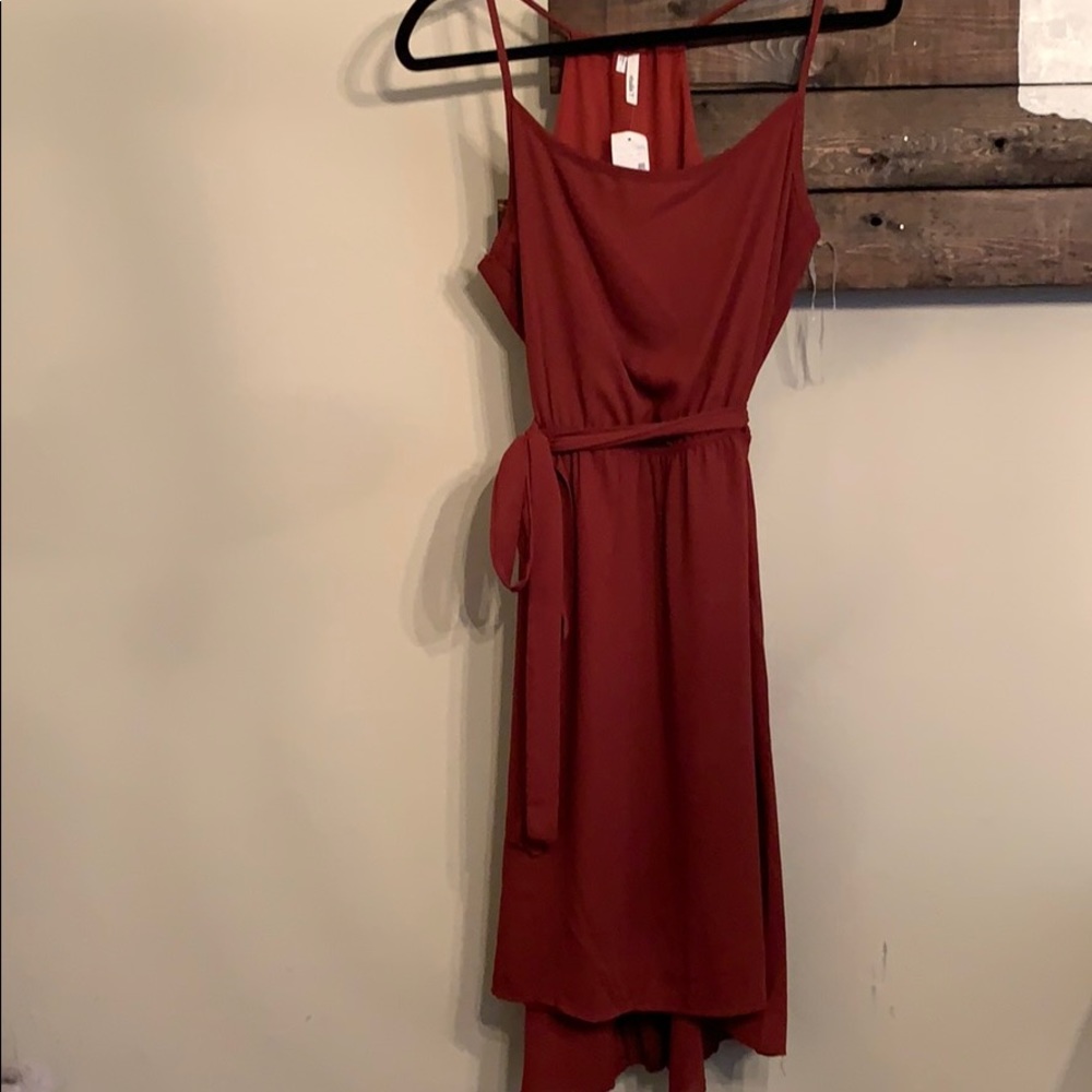 Rust red sheath  Hilow dress